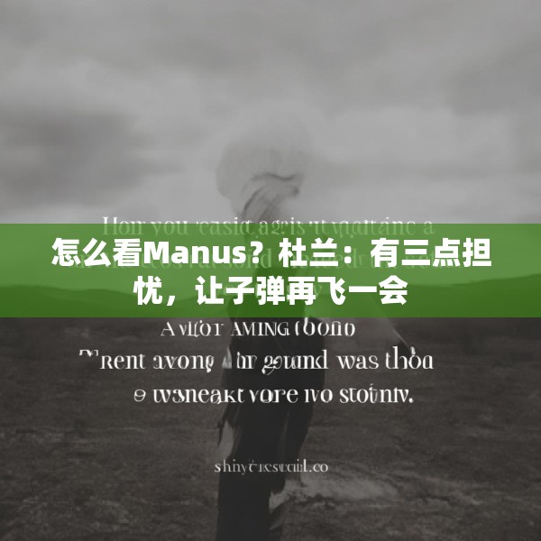 怎么看Manus？杜兰：有三点担忧，让子弹再飞一会