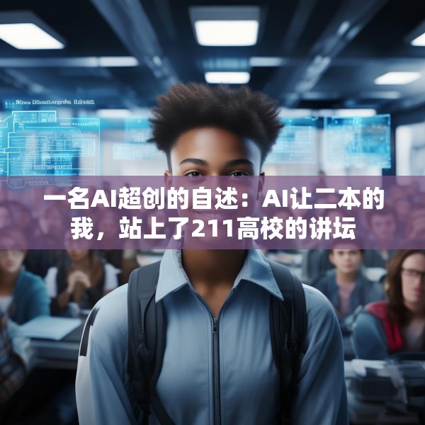 一名AI超创的自述：AI让二本的我，站上了211高校的讲坛