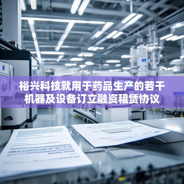 裕兴科技就用于药品生产的若干机器及设备订立融资租赁协议