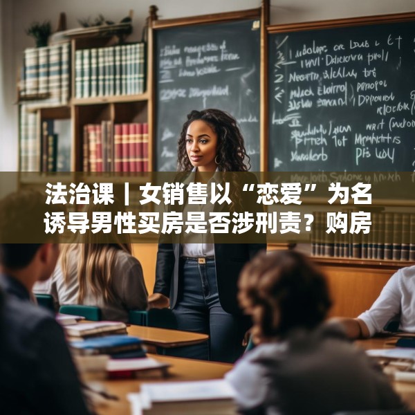 法治课｜女销售以“恋爱”为名诱导男性买房是否涉刑责？购房合同有效吗？