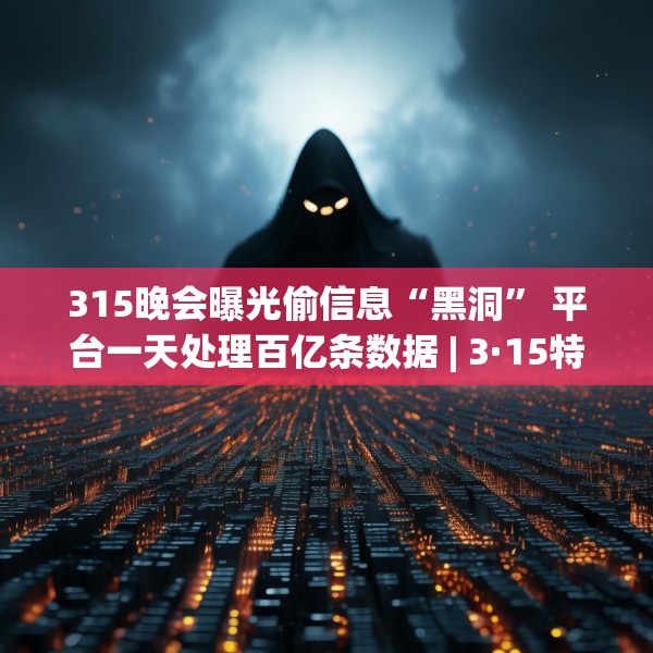 315晚会曝光偷信息“黑洞” 平台一天处理百亿条数据 | 3·15特别报道