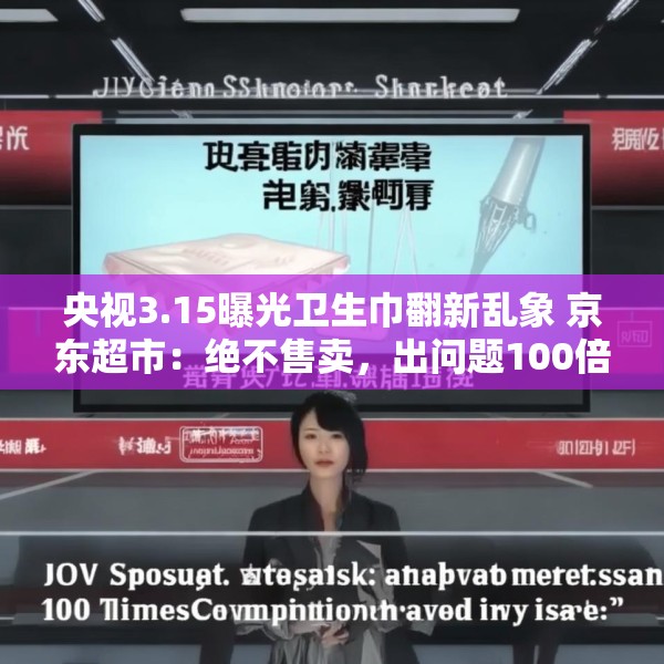 央视3.15曝光卫生巾翻新乱象 京东超市：绝不售卖，出问题100倍赔偿