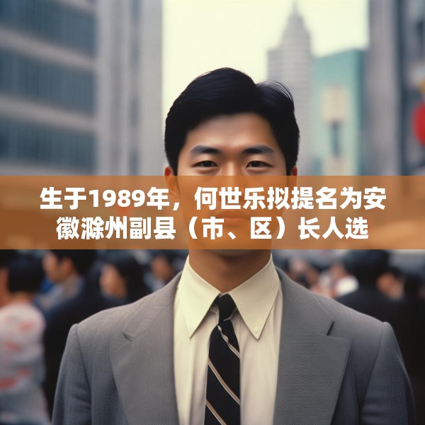 生于1989年，何世乐拟提名为安徽滁州副县（市、区）长人选