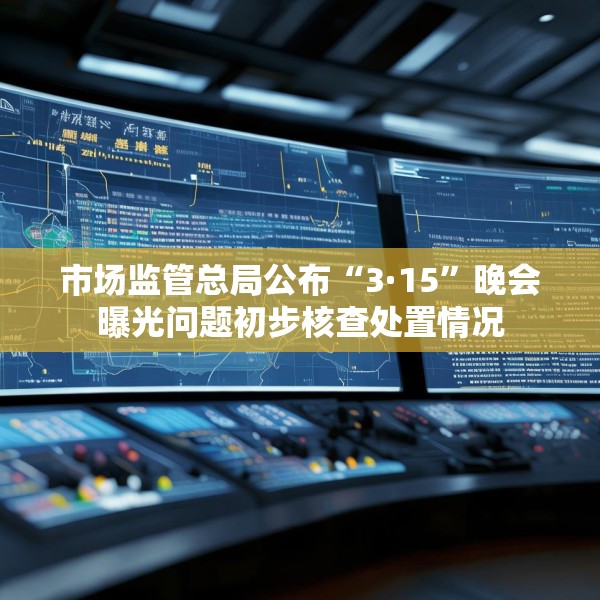 市场监管总局公布“3·15”晚会曝光问题初步核查处置情况