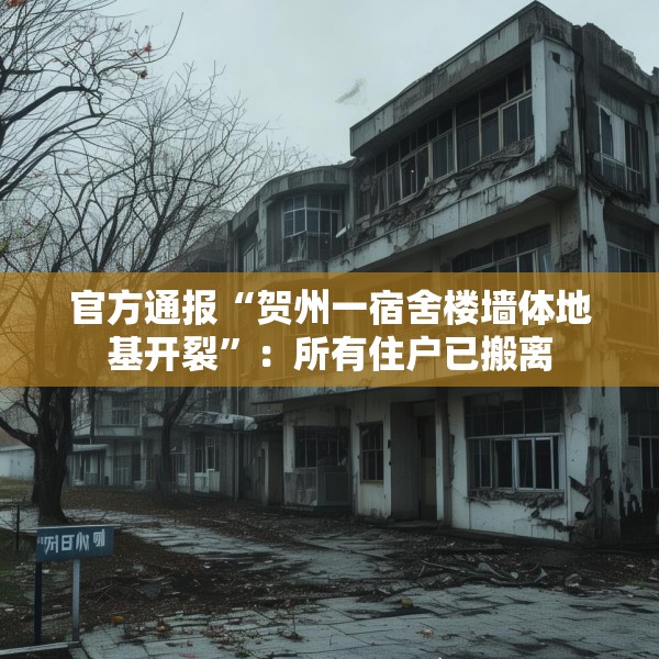 官方通报“贺州一宿舍楼墙体地基开裂”：所有住户已搬离