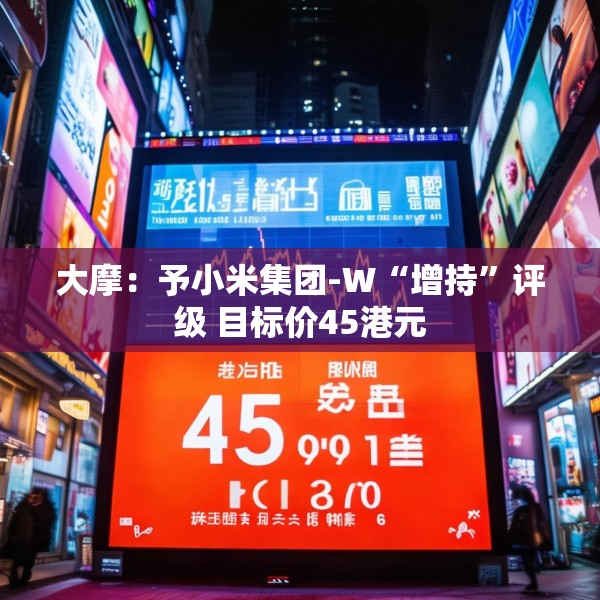 大摩：予小米集团-W“增持”评级 目标价45港元