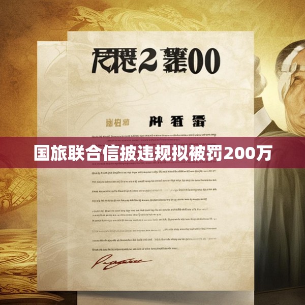 国旅联合信披违规拟被罚200万