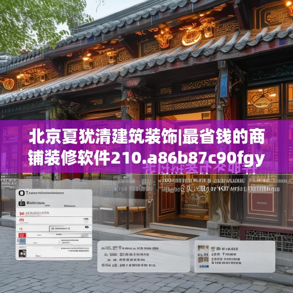 北京夏犹清建筑装饰|最省钱的商铺装修软件210.a86b87c90fgy.97lkjl