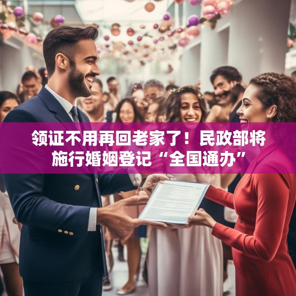 领证不用再回老家了！民政部将施行婚姻登记“全国通办”