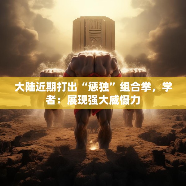 大陆近期打出“惩独”组合拳，学者：展现强大威慑力