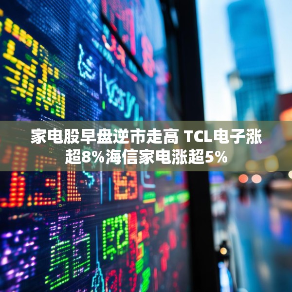 家电股早盘逆市走高 TCL电子涨超8%海信家电涨超5%