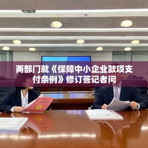 两部门就《保障中小企业款项支付条例》修订答记者问