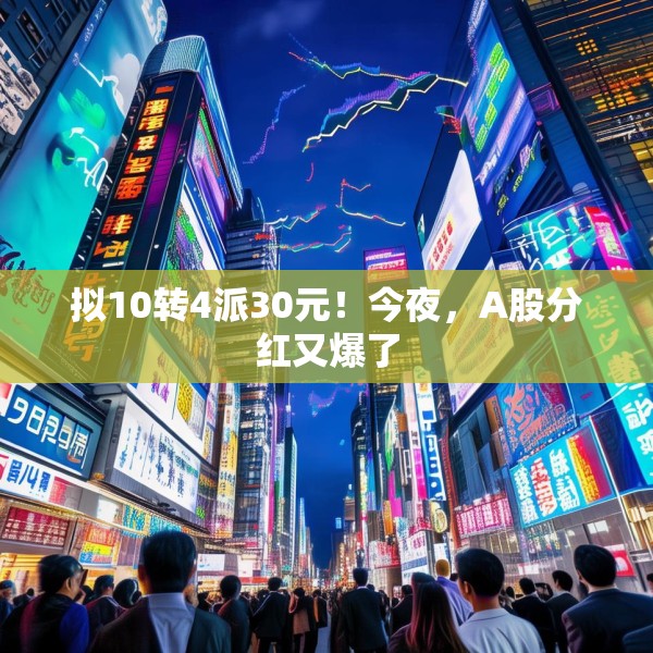 拟10转4派30元！今夜，A股分红又爆了
