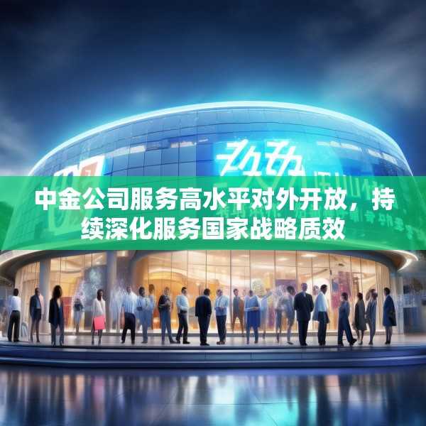 中金公司服务高水平对外开放，持续深化服务国家战略质效