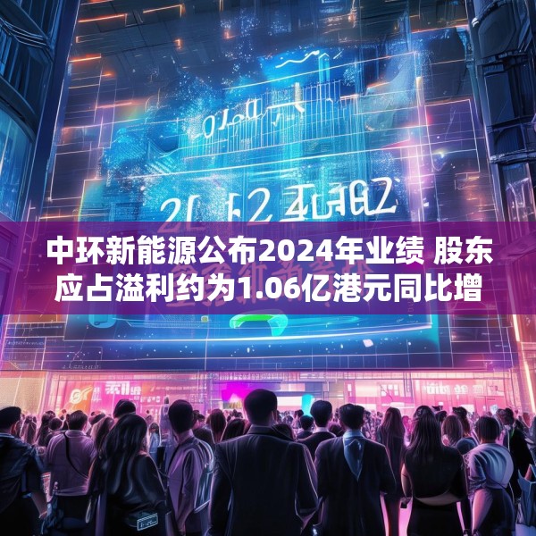 中环新能源公布2024年业绩 股东应占溢利约为1.06亿港元同比增长60.42%