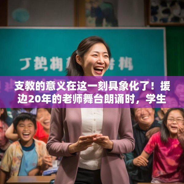 支教的意义在这一刻具象化了！援边20年的老师舞台朗诵时，学生突然出现给了个大大的拥抱