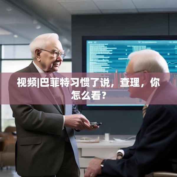 视频|巴菲特习惯了说，查理，你怎么看？