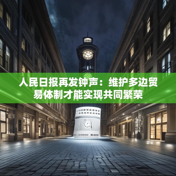 人民日报再发钟声：维护多边贸易体制才能实现共同繁荣