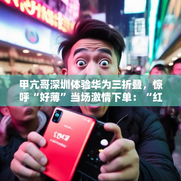 甲亢哥深圳体验华为三折叠，惊呼“好薄”当场激情下单：“红的黑的我都要！”