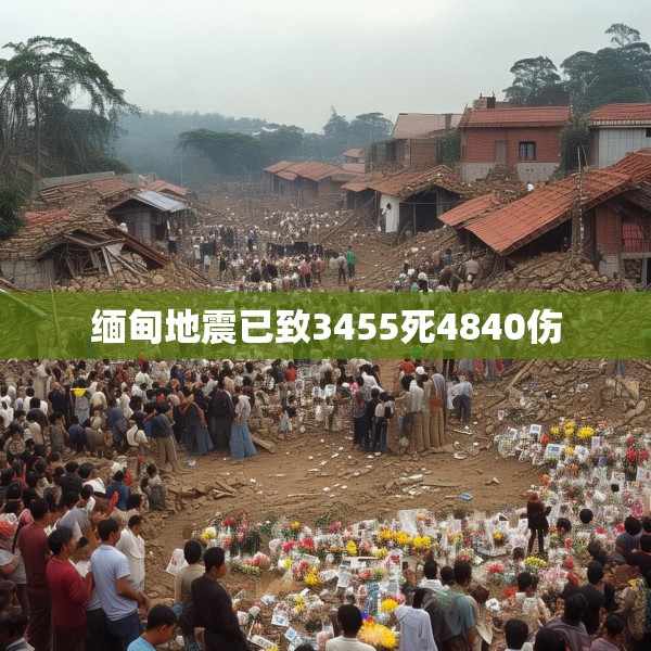 缅甸地震已致3455死4840伤