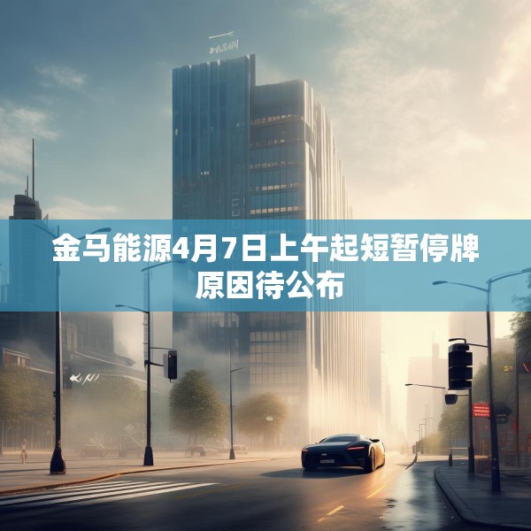 金马能源4月7日上午起短暂停牌 原因待公布
