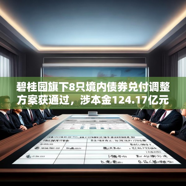 碧桂园旗下8只境内债券兑付调整方案获通过，涉本金124.17亿元
