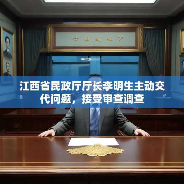 江西省民政厅厅长李明生主动交代问题，接受审查调查