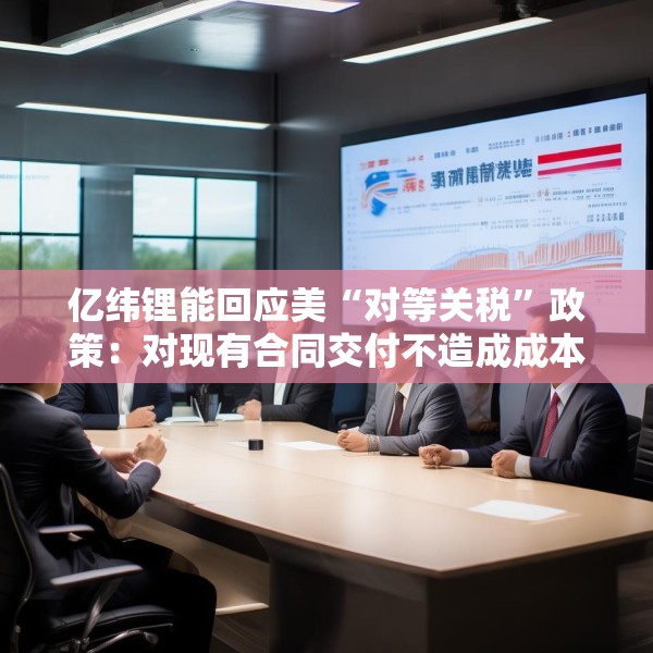 亿纬锂能回应美“对等关税”政策：对现有合同交付不造成成本影响