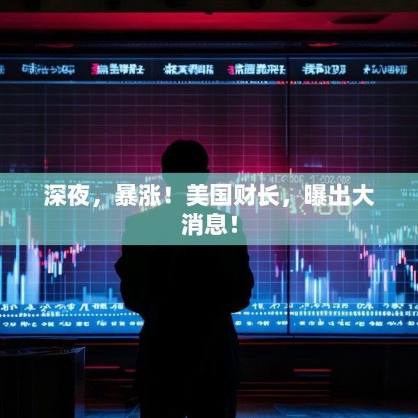 深夜，暴涨！美国财长，曝出大消息！