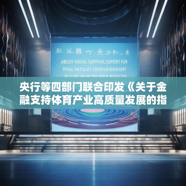 央行等四部门联合印发《关于金融支持体育产业高质量发展的指导意见》