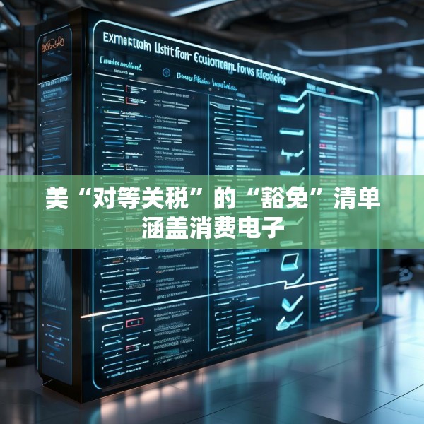 美“对等关税”的“豁免”清单涵盖消费电子