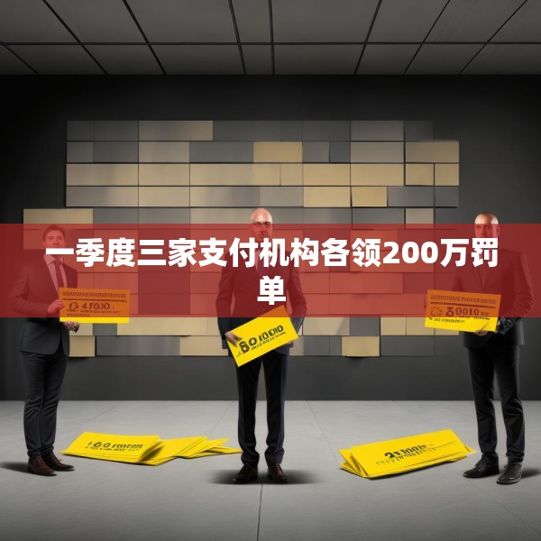一季度三家支付机构各领200万罚单