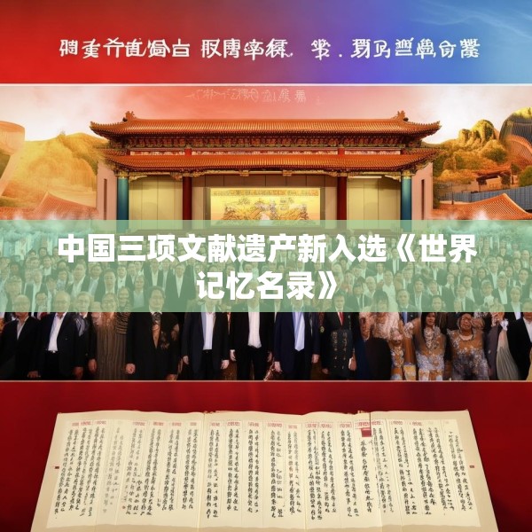中国三项文献遗产新入选《世界记忆名录》
