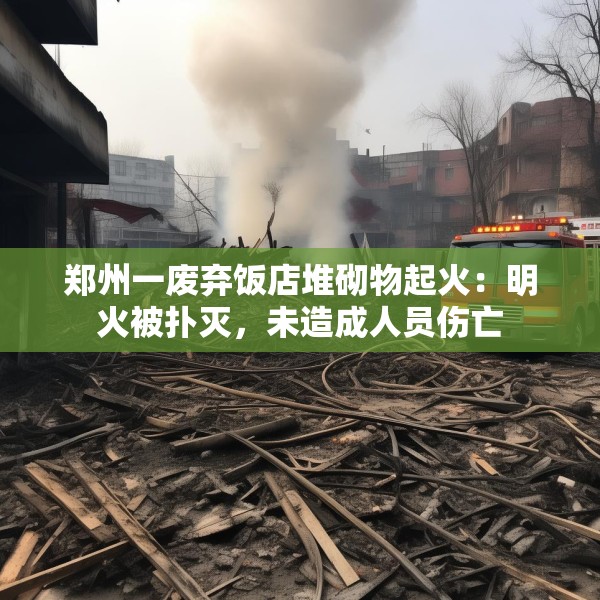 郑州一废弃饭店堆砌物起火：明火被扑灭，未造成人员伤亡