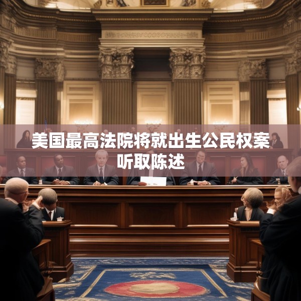 美国最高法院将就出生公民权案听取陈述