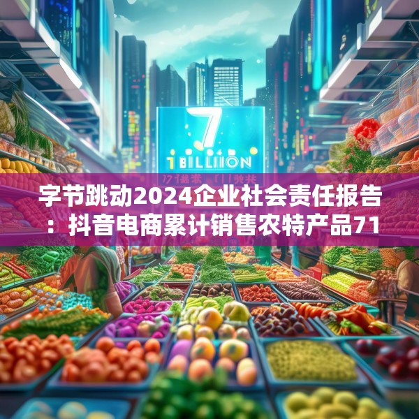 字节跳动2024企业社会责任报告：抖音电商累计销售农特产品71亿单