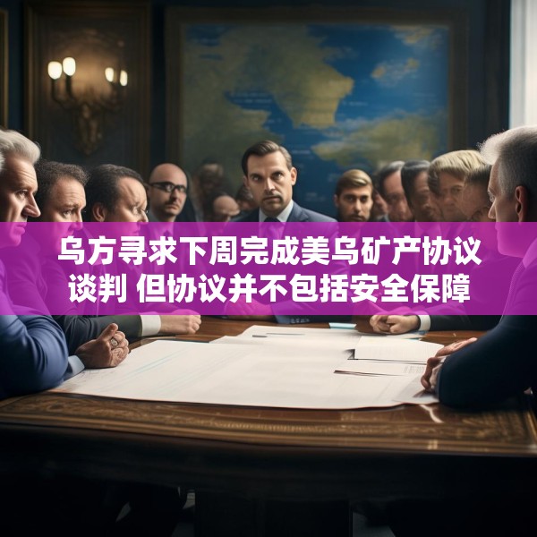 乌方寻求下周完成美乌矿产协议谈判 但协议并不包括安全保障