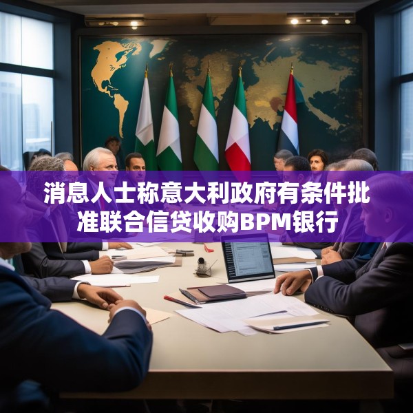 消息人士称意大利政府有条件批准联合信贷收购BPM银行