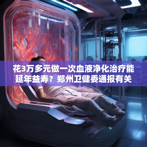 花3万多元做一次血液净化治疗能延年益寿？郑州卫健委通报有关查处情况