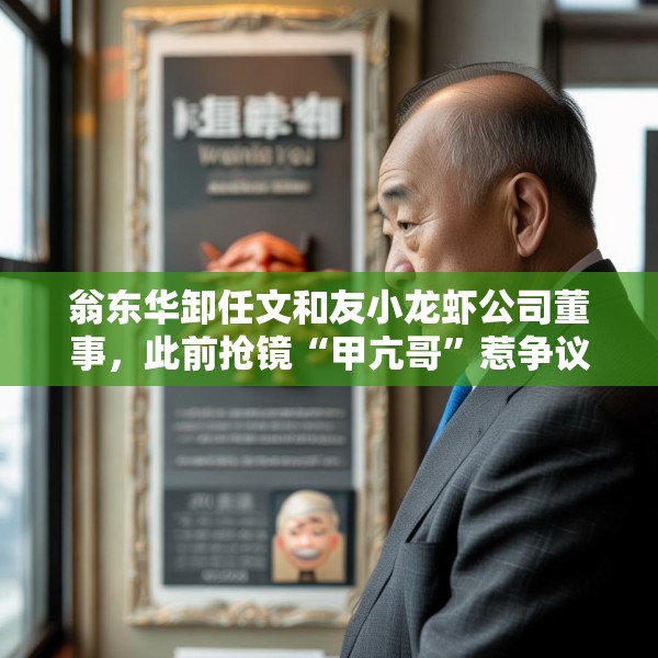翁东华卸任文和友小龙虾公司董事，此前抢镜“甲亢哥”惹争议
