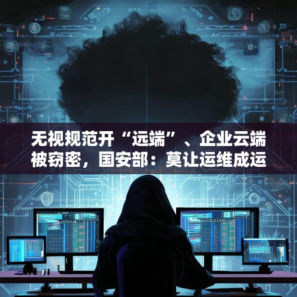 无视规范开“远端”、企业云端被窃密，国安部：莫让运维成运“危”