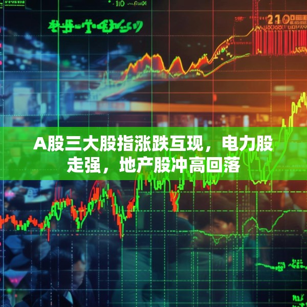 A股三大股指涨跌互现，电力股走强，地产股冲高回落