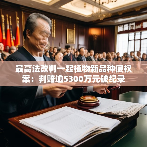 最高法改判一起植物新品种侵权案：判赔逾5300万元破纪录