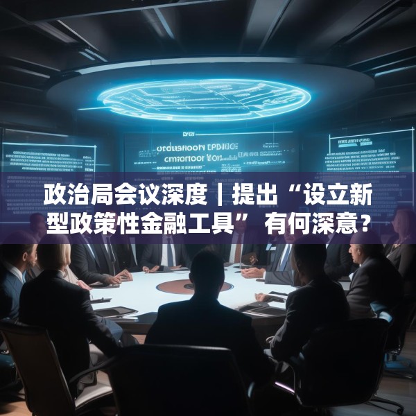 政治局会议深度｜提出“设立新型政策性金融工具” 有何深意？