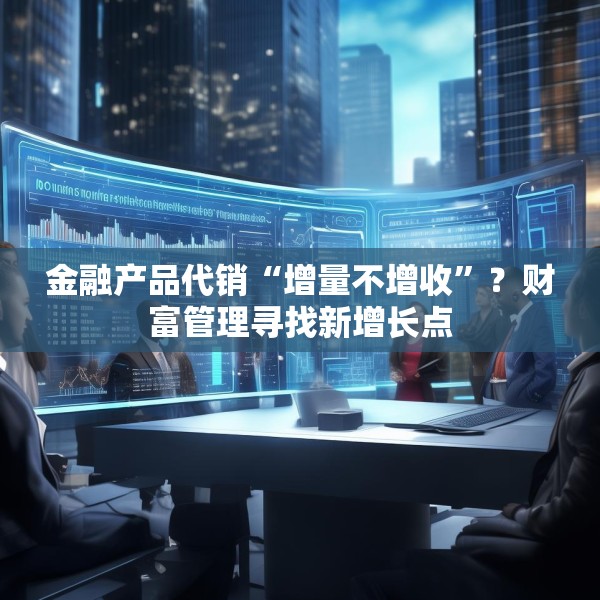 金融产品代销“增量不增收”？财富管理寻找新增长点