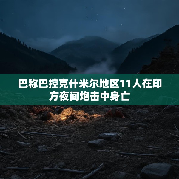 巴称巴控克什米尔地区11人在印方夜间炮击中身亡