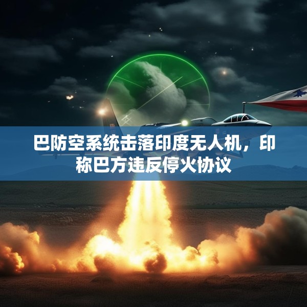 巴防空系统击落印度无人机，印称巴方违反停火协议