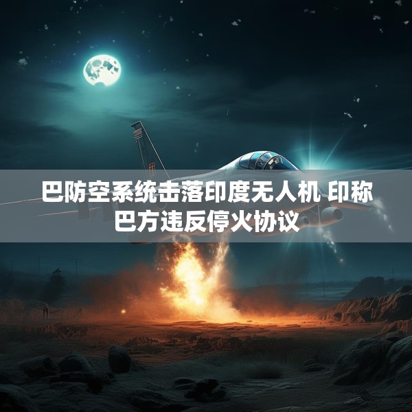 巴防空系统击落印度无人机 印称巴方违反停火协议