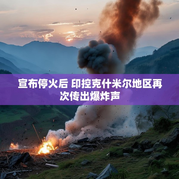 宣布停火后 印控克什米尔地区再次传出爆炸声