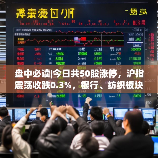 盘中必读|今日共50股涨停，沪指震荡收跌0.3%，银行、纺织板块全天强势